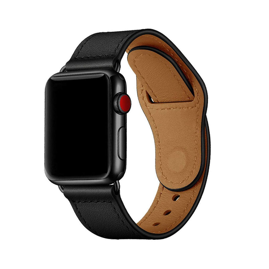 Genuine Leather Strap with Pin and Tuck Closure for 38mm Apple