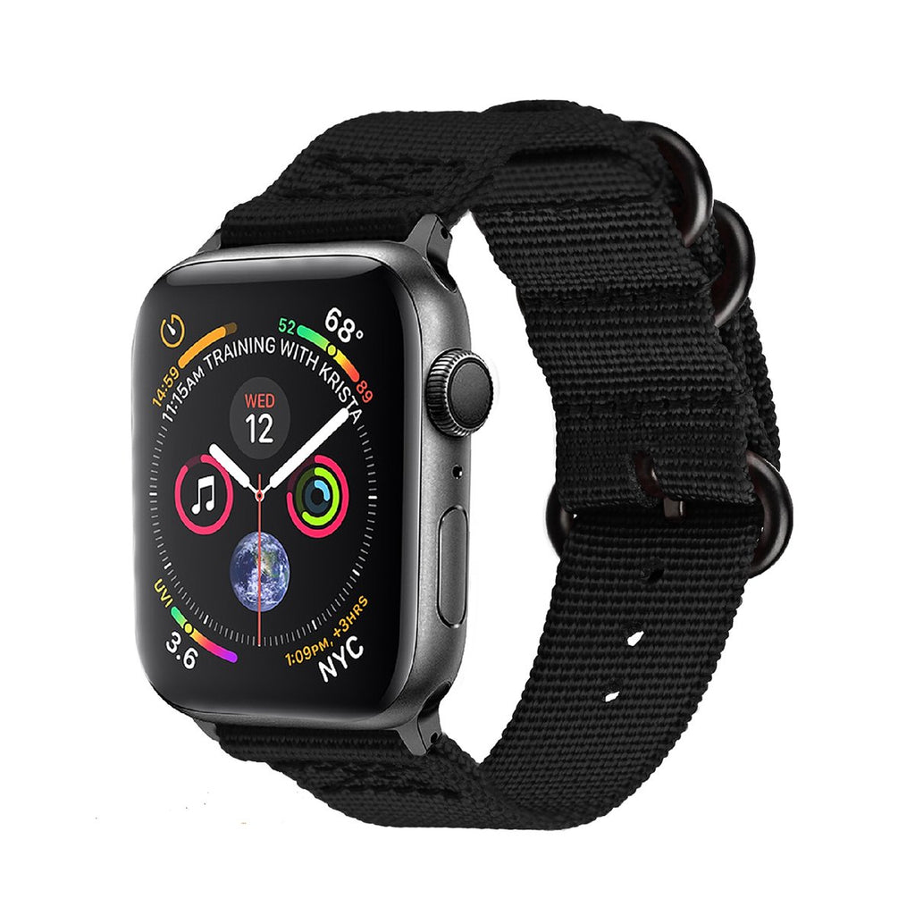 Trendy Nylon Fiber with Metal Deployment Buckle for Apple Watch 
