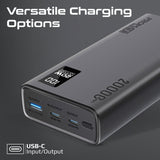 Compact Smart Charging Power Bank with 20W PD Dual USB-C and 22.5W USB-A Ports