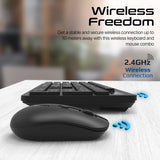 Sleek Profile Full-Size Wireless Keyboard and Mouse