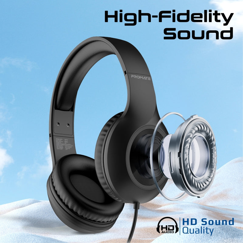 Over-Ear High Definition Wired Headset With in-Line Microphone